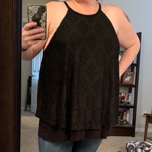 Torrid plus size black halter style top